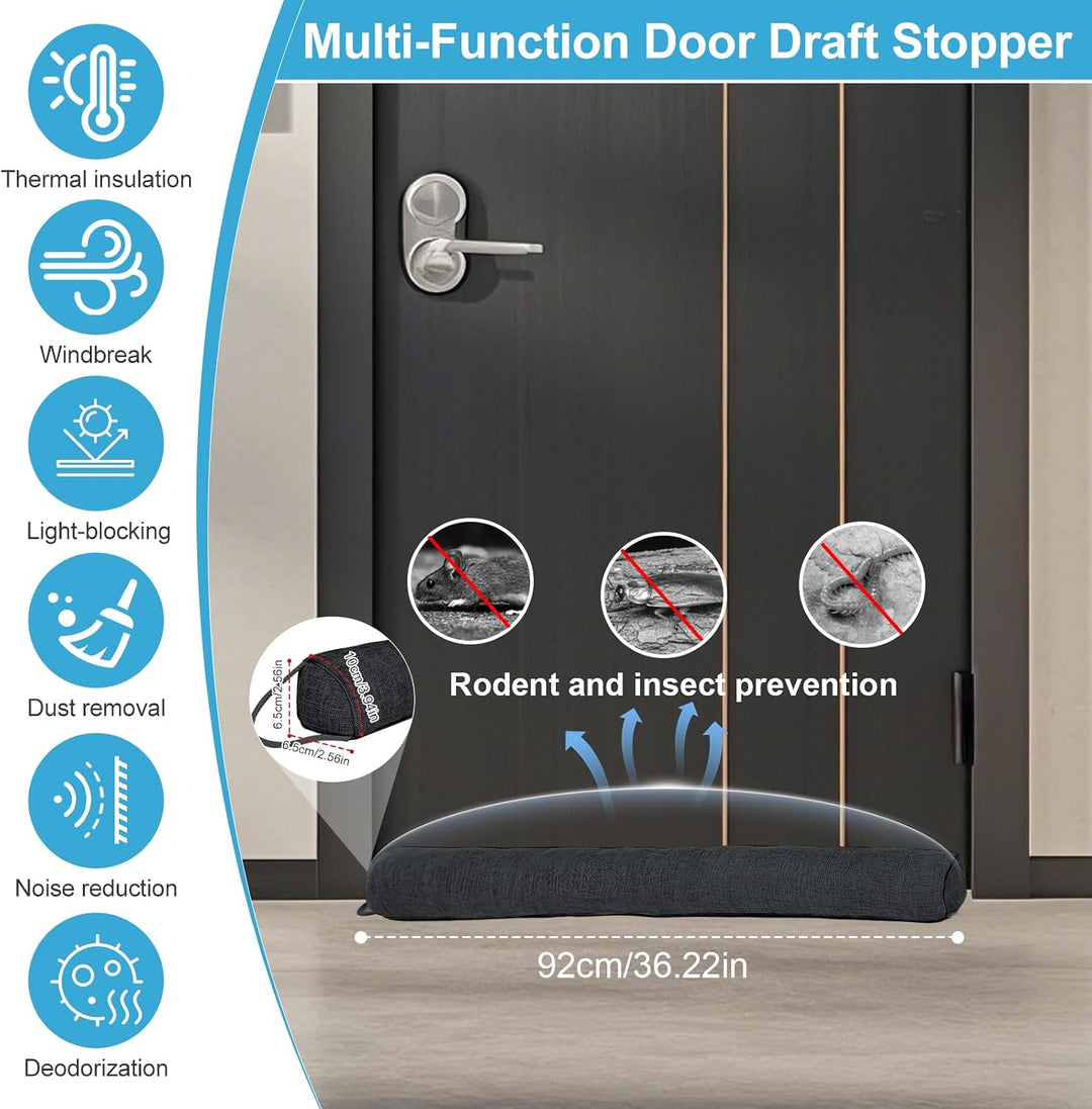 Zugluftstopper für türen 92cm,Schwerer Windstopper Türluftstopper für Schutz,Schalldämmung von Türen