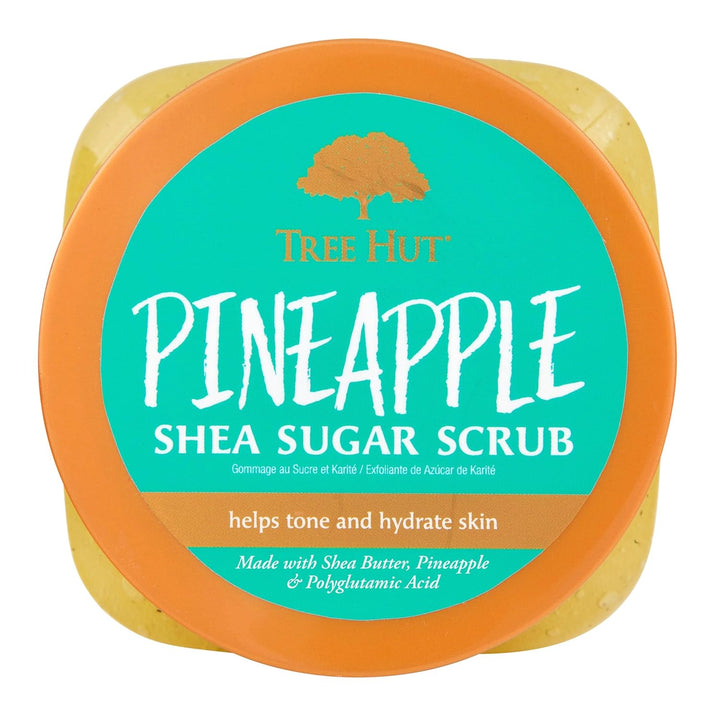 Tree Hut Pineapple Shea Sugar Scrub | Peeling-Körperpeeling entfernt abgestorbene, trockene Haut für
