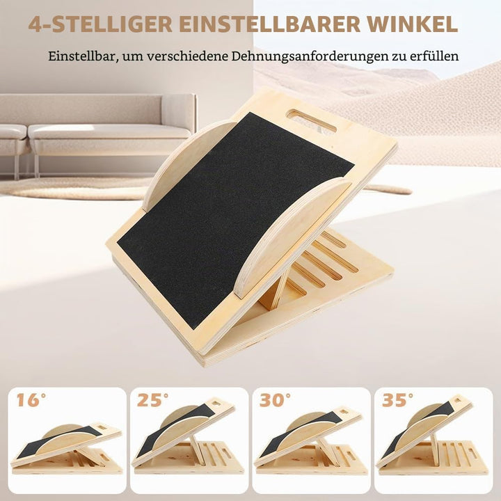 Balance Board Wadendehner aus Holz, Einstellbares Rutschfestes Balanceboard Schrägbrett Erwachsene f