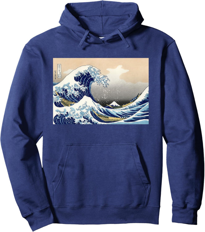 Die grosse Welle vor Kanagawa Hokusai, japanische Welle der bildenden Kunst Pullover Hoodie