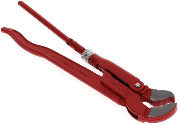 GEDORE red 45degree abgewinkelte Eck-Rohrzange, Spannweite 40 mm/1 Zoll, S-Maul, massiv, Zahnung ver