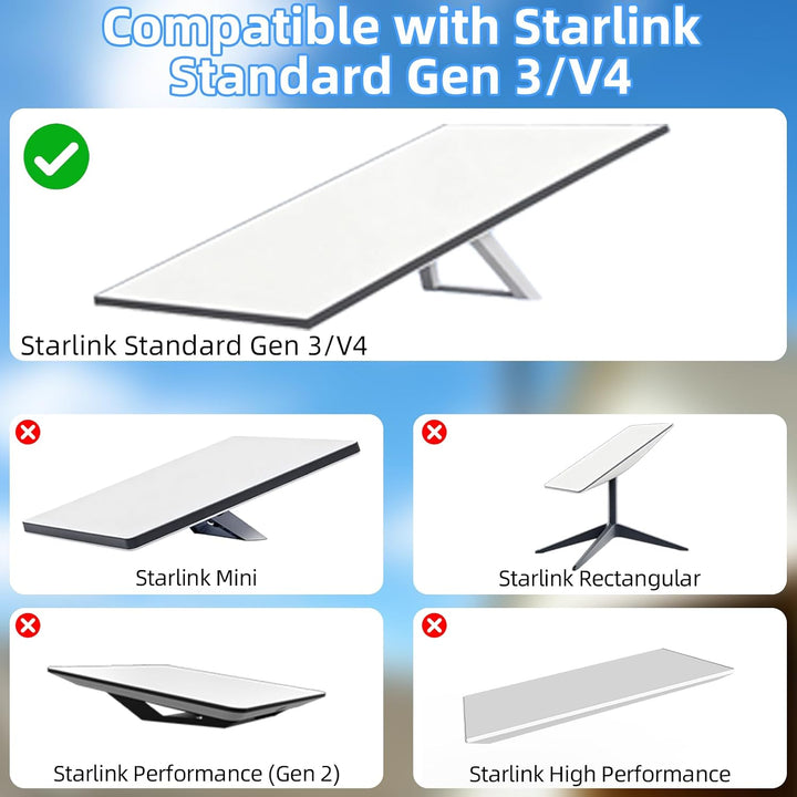 Starlink Halterung Verstellbare mit Rohradapter für Starlink Gen 3