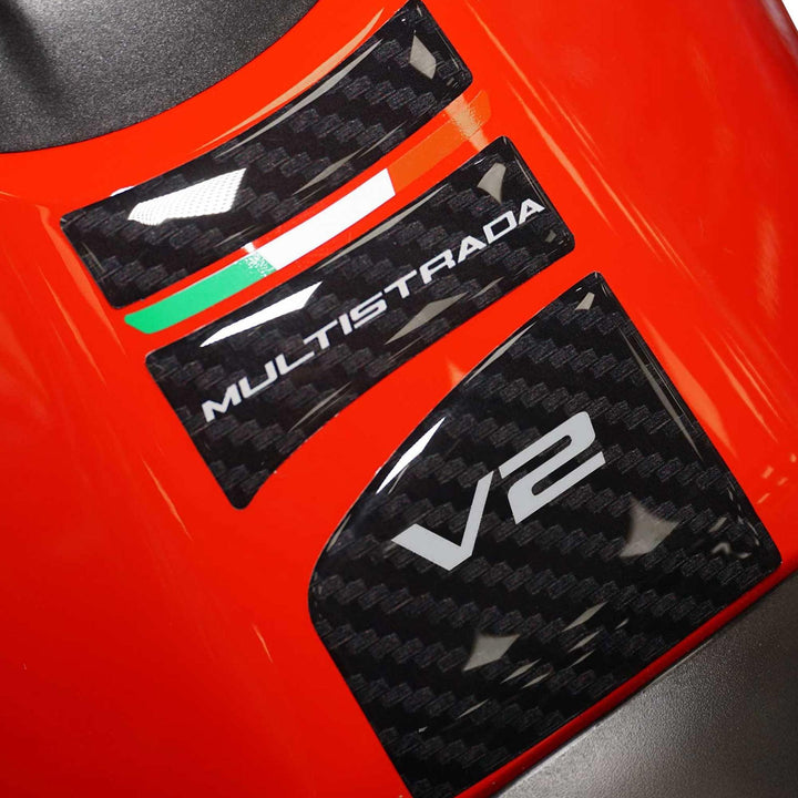 labelbike - 3D Aufkleber Motorrad Tankpad Schutz und Dekoration aus Harz kompatibel mit Ducati Multi