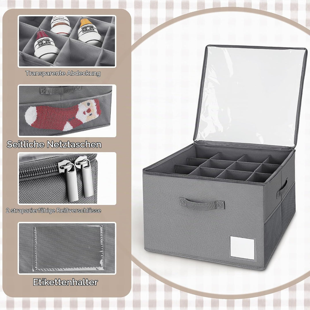 Schuhorganizer Platzsparend, Passt 16 Paare, Schuh Organizer für Schrank Durchsichtigem Deckel, Gros