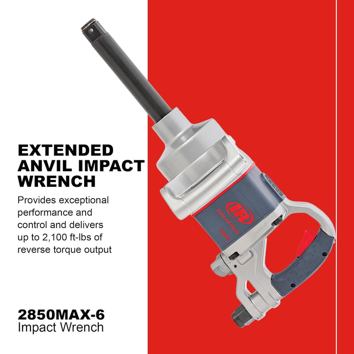 Ingersoll-Rand Rand Druckluft Schlagschrauber 2850MAX-6, Impact Tool mit verlängertem Amboss, 1/2 Zo