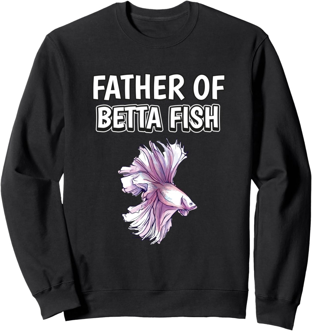 Herren Jungen Father Of Betta Fish Papa Vatertag Betta Fisch Sweatshirt