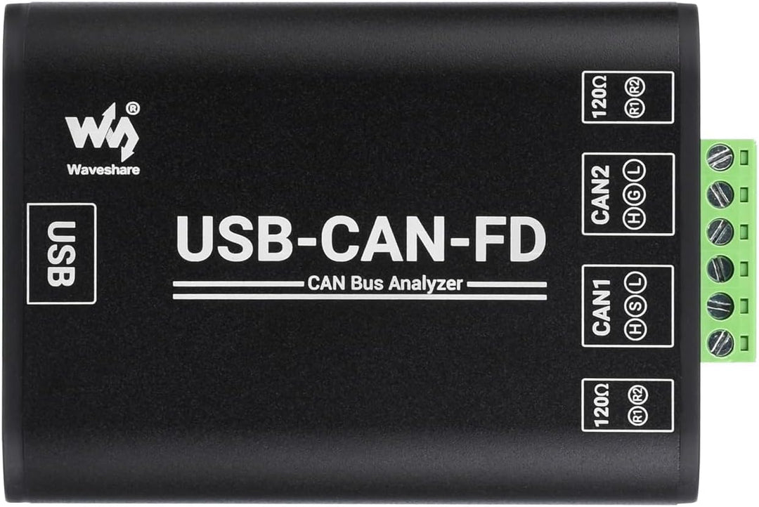 Waveshare Industrial Grade CAN/CAN FD Bus Data Analyzer, USB to CAN FD Adapter, CAN/CAN FD Bus Commu