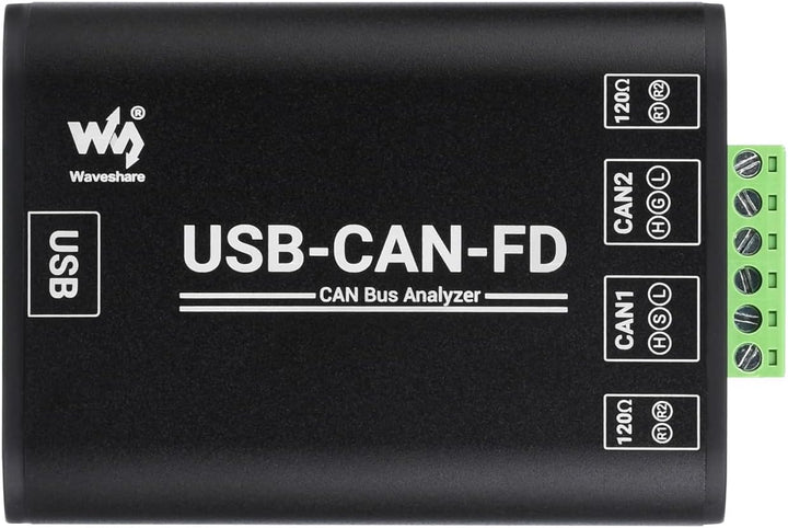 Waveshare Industrial Grade CAN/CAN FD Bus Data Analyzer, USB to CAN FD Adapter, CAN/CAN FD Bus Commu