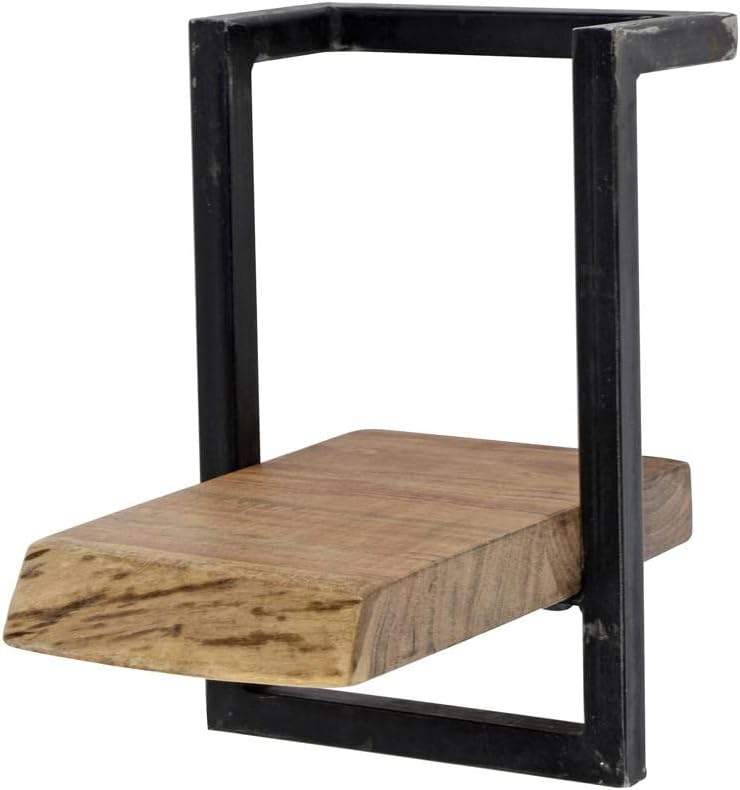 RINGO-Living Massivholz Regal Alani in Natur-hell und Schwarz-matt 200mm, 200mm