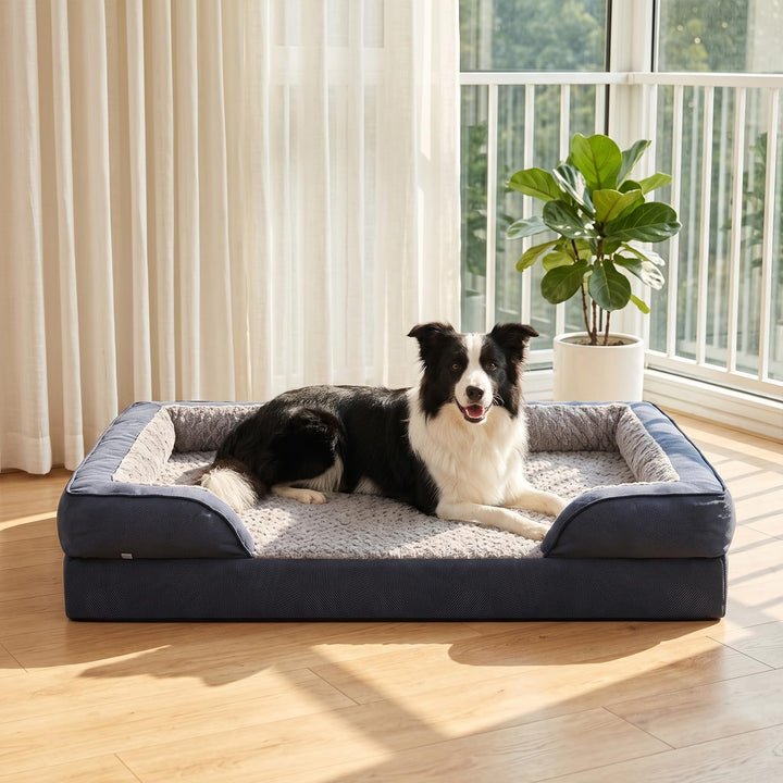 JOEJOY Orthopädisches Hundebett Mittelgrosse Hunde, Memory Foam Hundesofa, Abnehmbarem Waschbares Hu