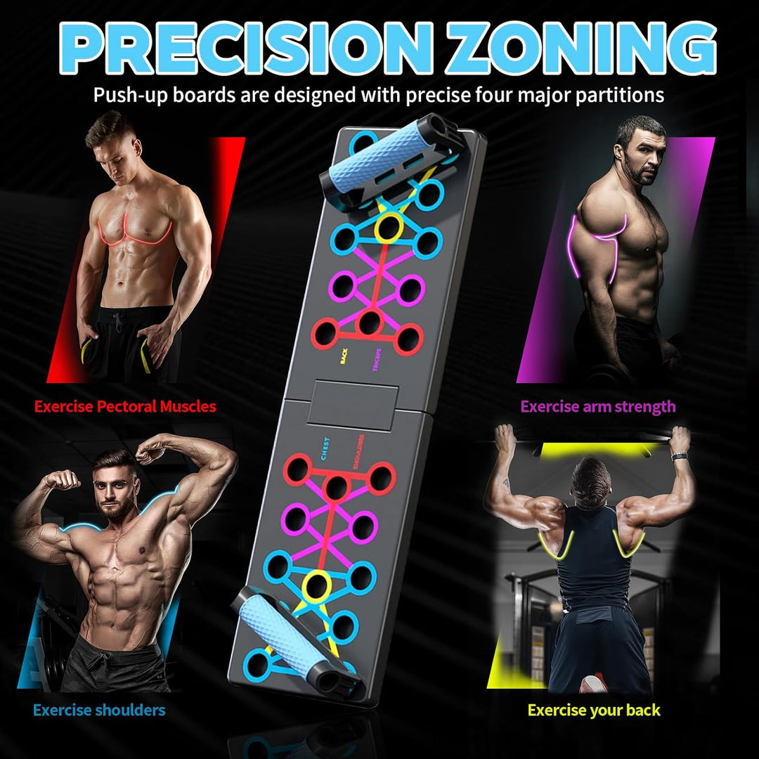 Liegestützbrett Push Up Board Faltbar Tragbar Liegestütze Brett mit Rutschfeste Silikongriffe Fitnes