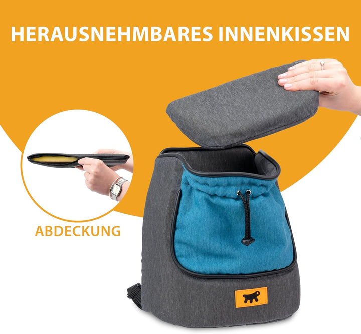 Ferplast Hunderucksack Trip, Katzenrucksack, Transportbox Katze, Hundetasche, verstellbare Gurte, Ko