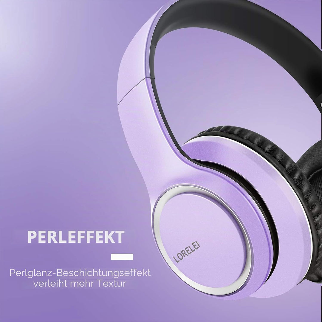 LORELEI X8 Over-Ear-Kopfhörer mit Mikrofon mit 1,45 m verwicklungsfreier Nylonschnur und 3,5-mm-Stec