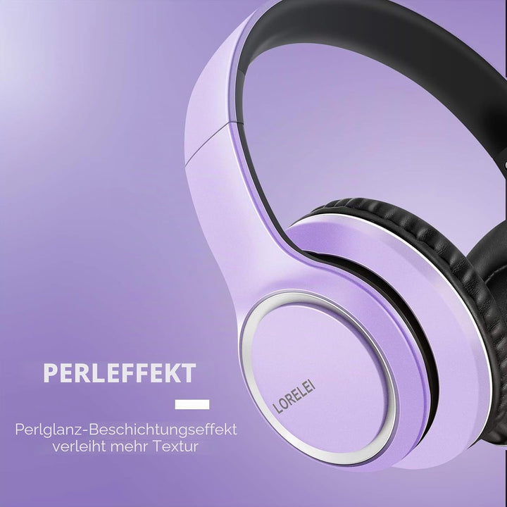 LORELEI X8 Over-Ear-Kopfhörer mit Mikrofon mit 1,45 m verwicklungsfreier Nylonschnur und 3,5-mm-Stec