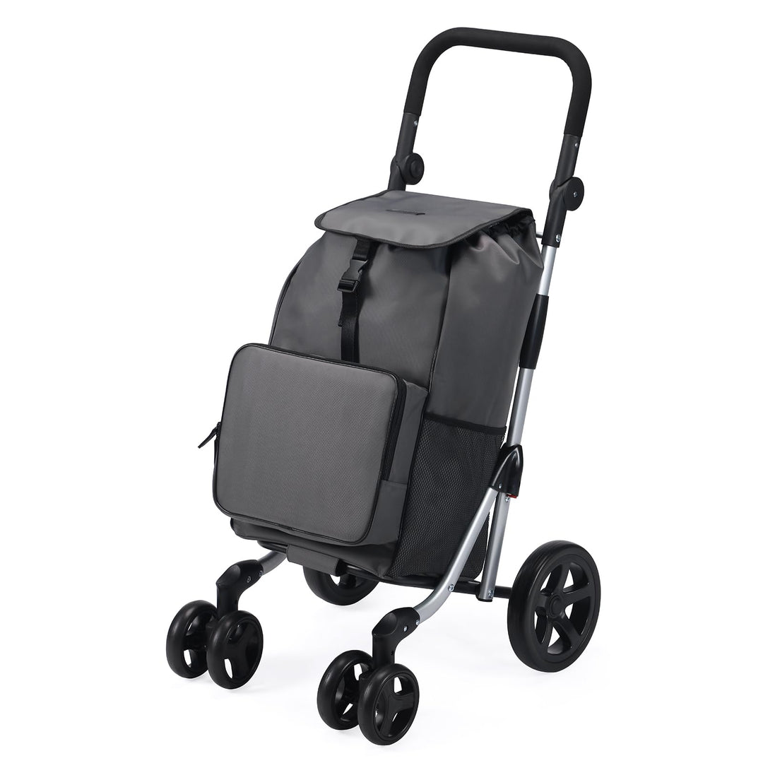 Packaway Einkaufstrolley mit 4 Rädern – Deluxe Einkaufswagen mit Kühlfach &amp; verstellbarem Griff – 60