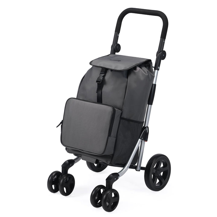 Packaway Einkaufstrolley mit 4 Rädern – Deluxe Einkaufswagen mit Kühlfach &amp; verstellbarem Griff – 60