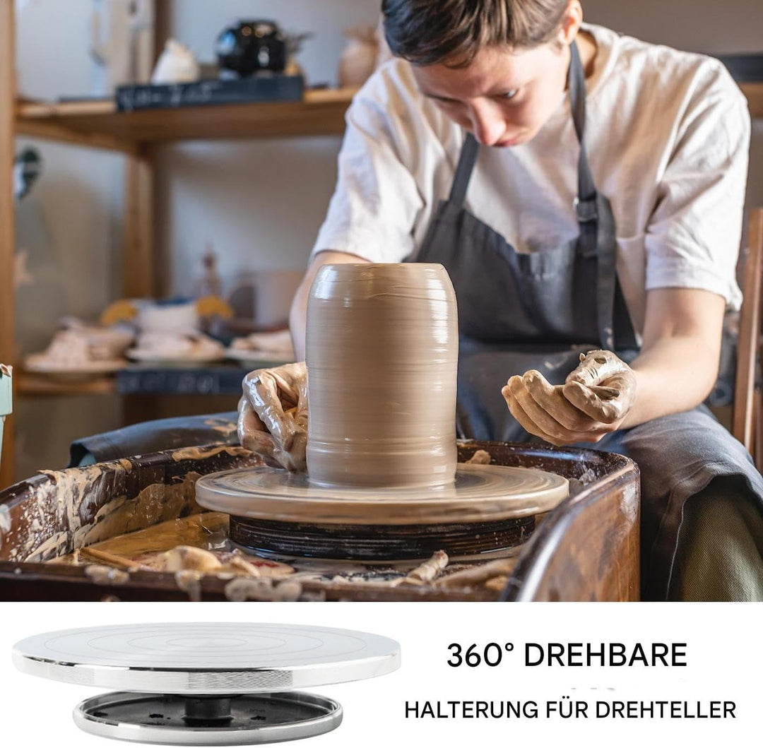 Töpferscheibe,Leichtmetall-Drehscheibe für Ton und Keramik - Multifunktionales Werkzeug Für Kunstpro