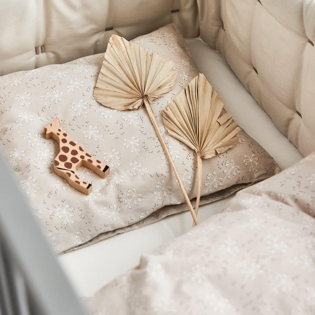 Leander Meadow Bettwäsche Baby Masse 70x100 / Kissengrösse 40x45 cm - Farbe Cappuccino (Bettwäsche o