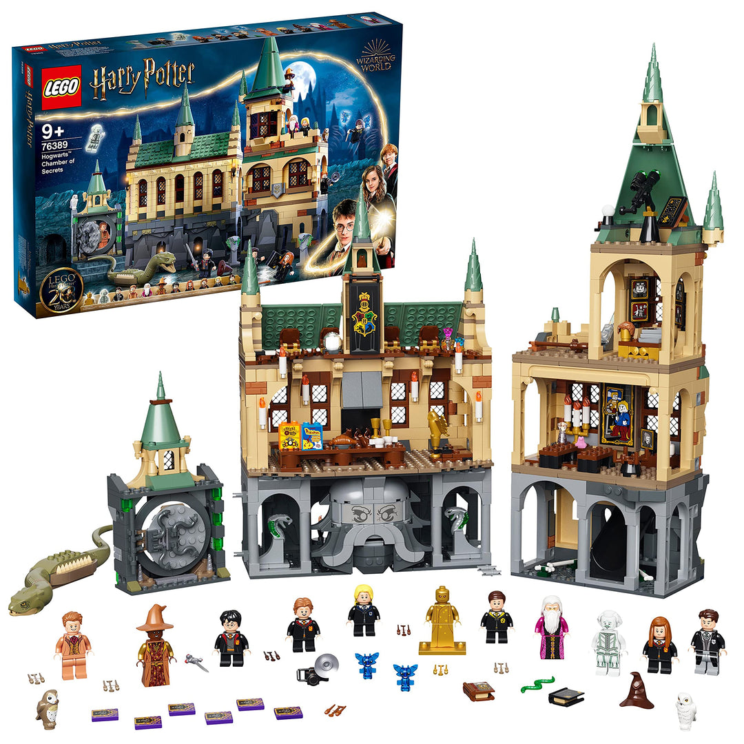 LEGO 76389 Harry Potter Schloss Hogwarts Kammer des Schreckens Spielzeug Set, goldene Voldemort Mini