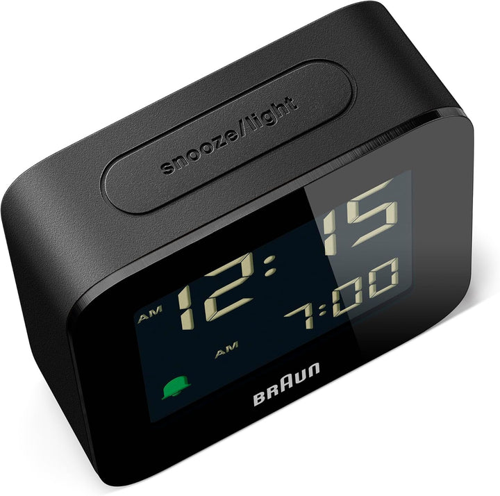Braun Digitaler Reisewecker Schlummerfunktion, kompakte Grösse, Negatives LC-Display, Schnelleinstel