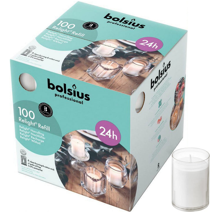 Bolsius ReLight Refill white 100 pieces