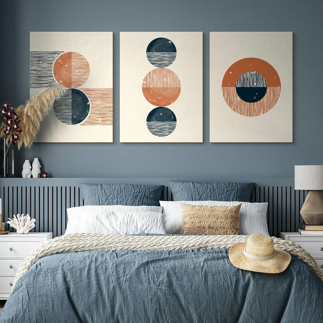 Muralo - Wandbilder Set - Leinwand Bilder Set Aufhängefertig - Bilder für Wohnzimmer Schlafzimmer -