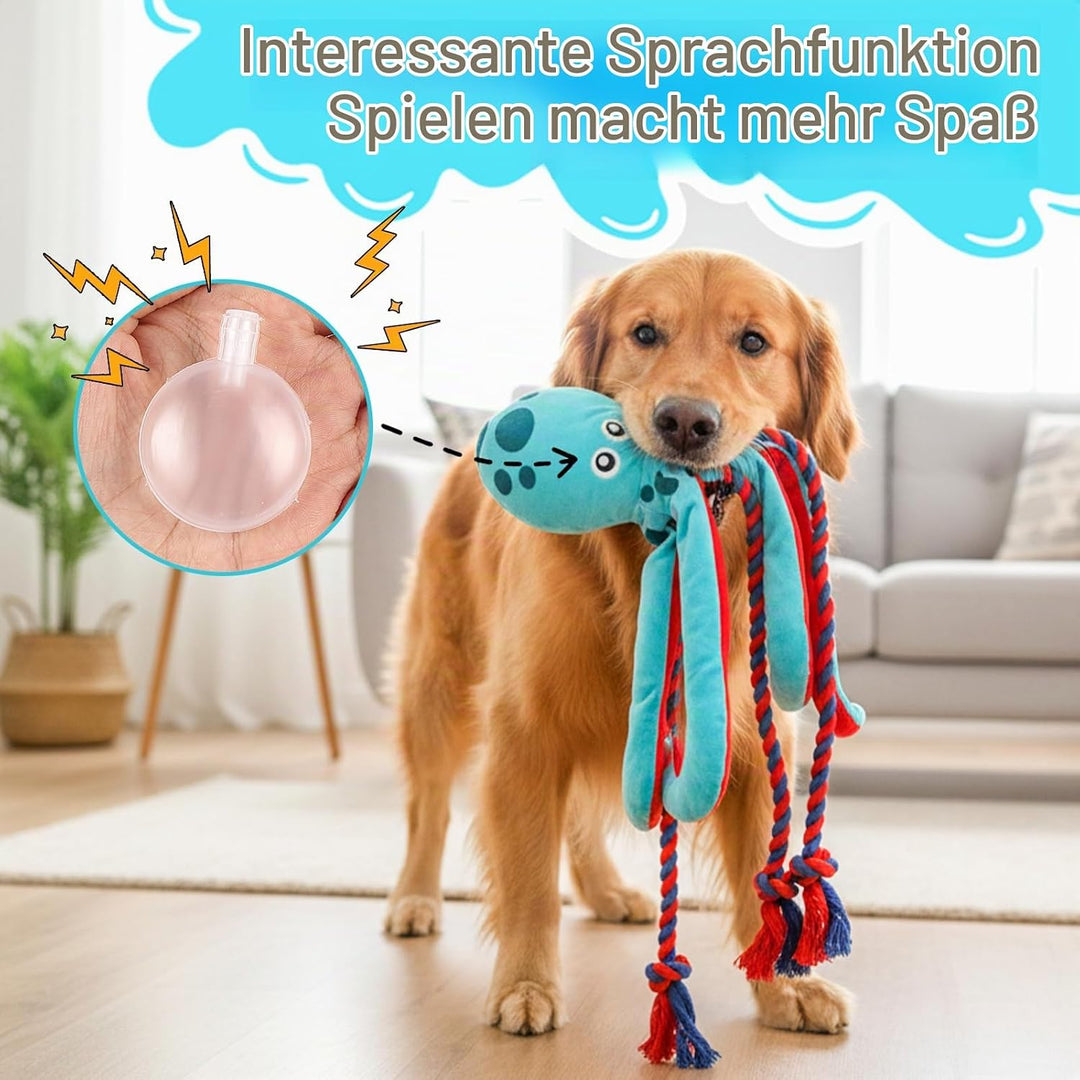 Baumwollseil interaktives Spielzeug kein stopfendes Crinkle-Plüsch-Hundespielzeug Hunde-Quietschspie
