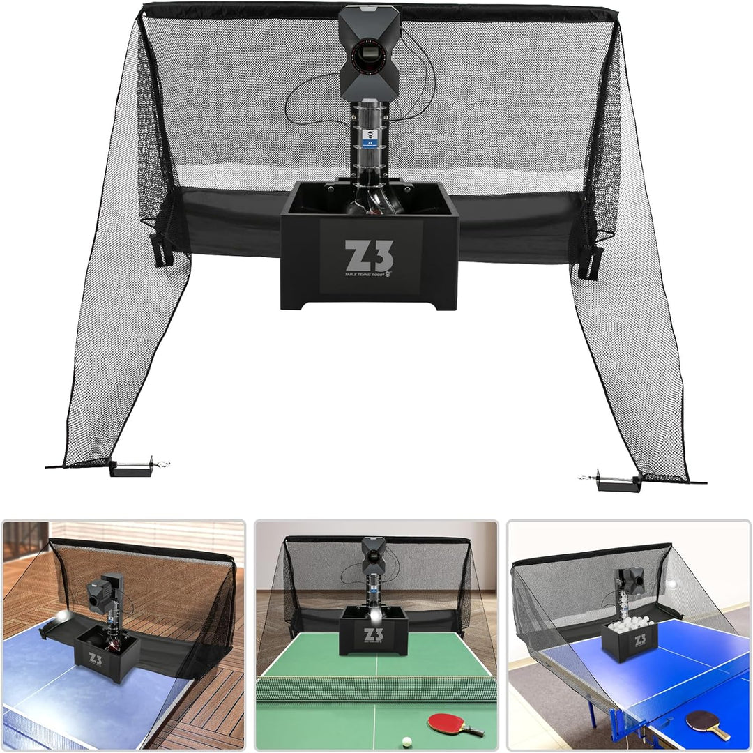 Tischtennis Roboter mit Fernbedienung 10 Trainingsmodi Automatische Tischtennis Ballmaschine Geschwi