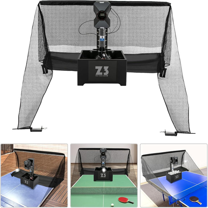 Tischtennis Roboter mit Fernbedienung 10 Trainingsmodi Automatische Tischtennis Ballmaschine Geschwi