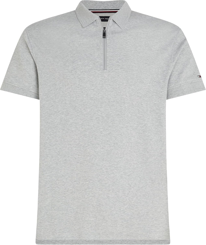 Tommy Hilfiger Herren Kurzarm Poloshirts XL Grau (Light Grey Heather), XL Grau (Light Grey Heather)