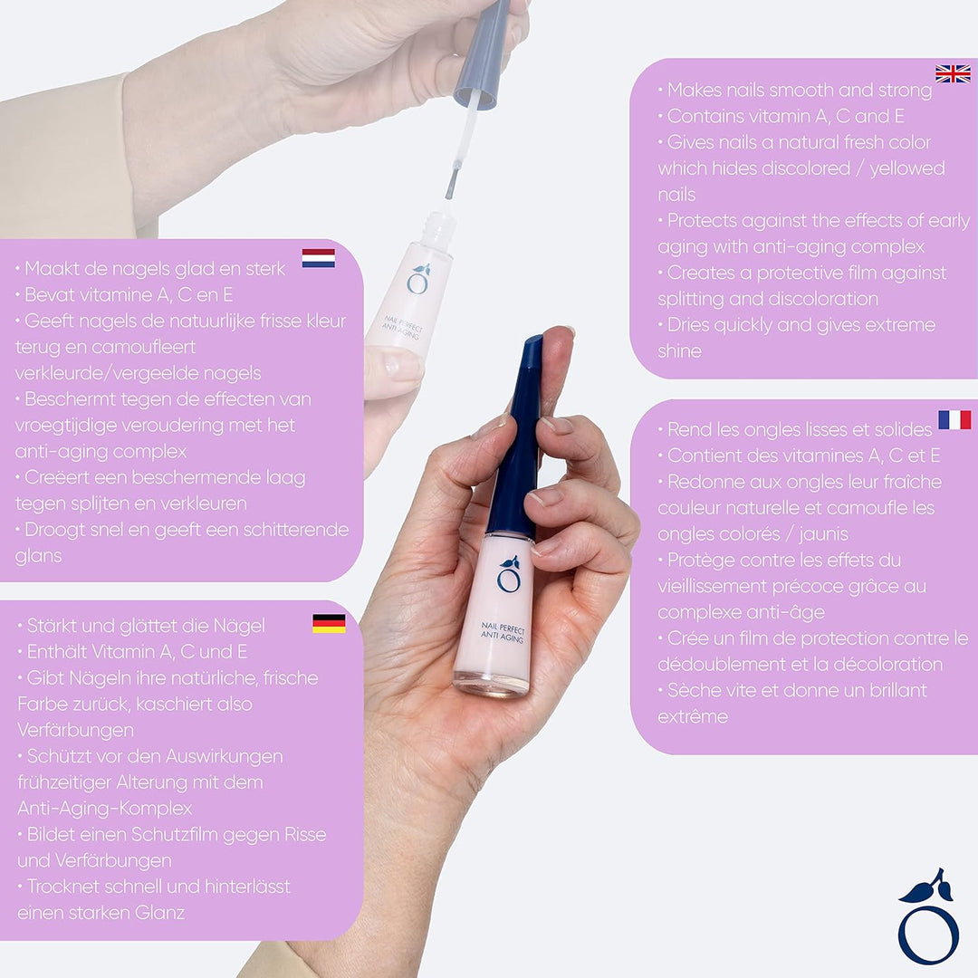 Herome Nail Perfect Anti Aging mit verstärkendem Effekt - 10ml - Nagelverstärker mit Anti-Aging-Komp