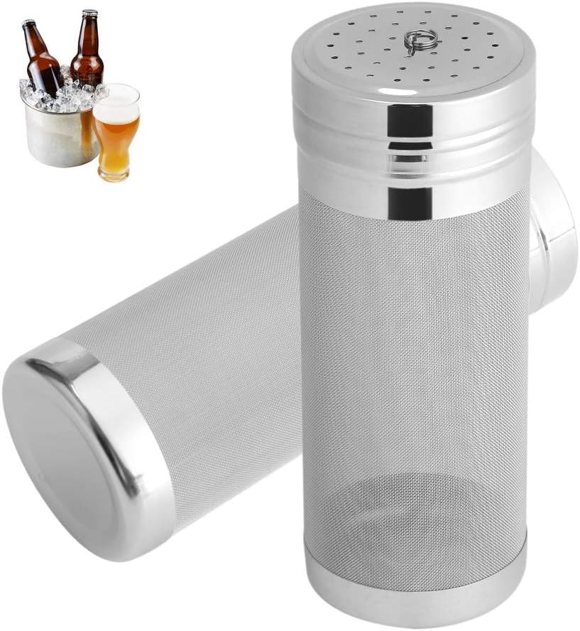 Haofy Homebrew Bierfilter, Edelstahl Bierbraufilter Siebe 300 Mikron Brauhopfenfilter Wiederverwendb