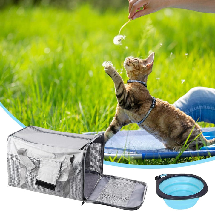 BYZESTY Transportbox Katze Hund Katzentransportbox Hundebox Faltbar Hundetransportbox Katzen Transpo