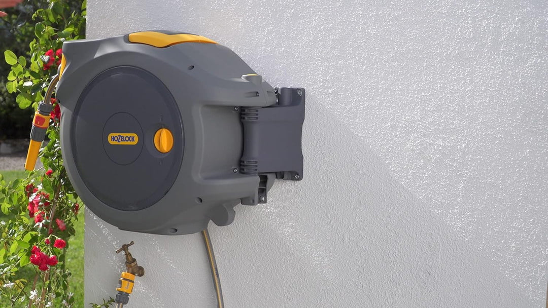 HOZELOCK - Wandschlauchbox Auto Reel 25 M: Automatische Aufrollung. Einfache Installation. Inkl. Sch