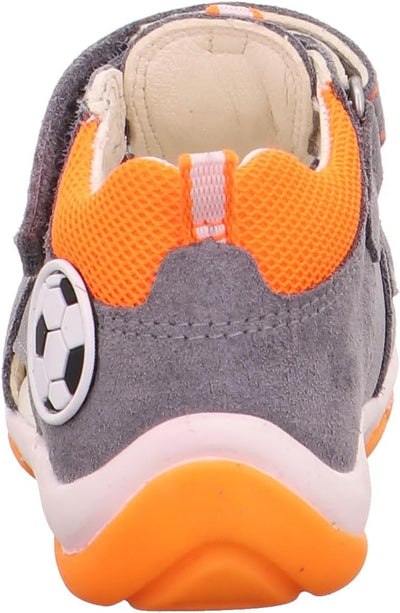 Superfit Baby Jungen FREDDY Sandalen 18 EU Hellgrau Orange 2510, 18 EU Hellgrau Orange 2510