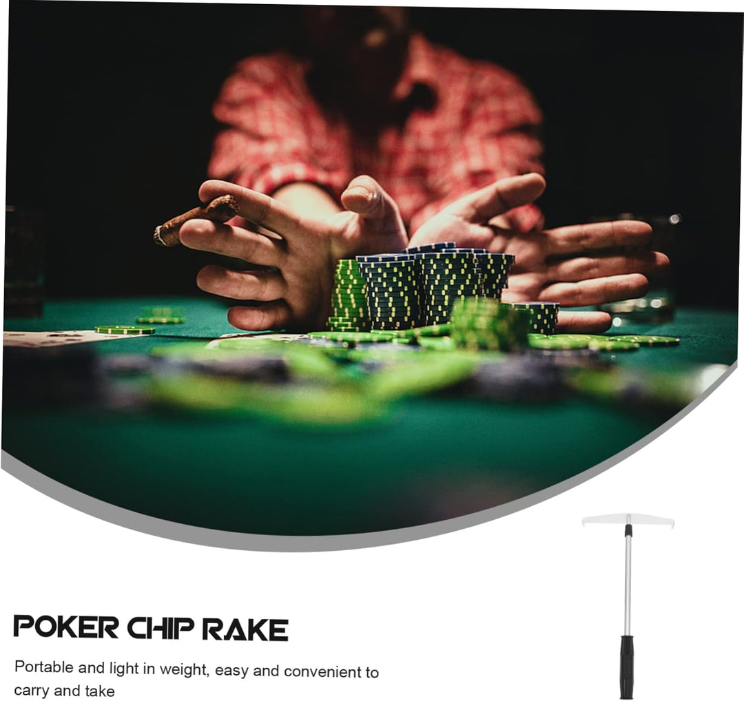HEMOTON Teleskop Chip Rechen Pokerchip Rechen Späneauffangstab Aus Kunststoff Praktisch Für Pokerspi