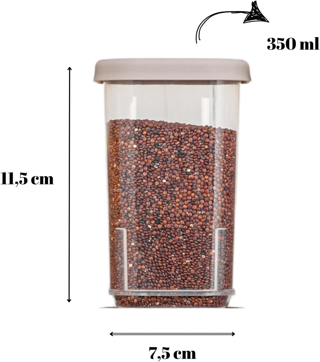 IDOBY 12er Set Gewürzbox aus Kunststoff, Transparente Gewürzdose, BPA-Freiem Kunststoff Camping Gewü