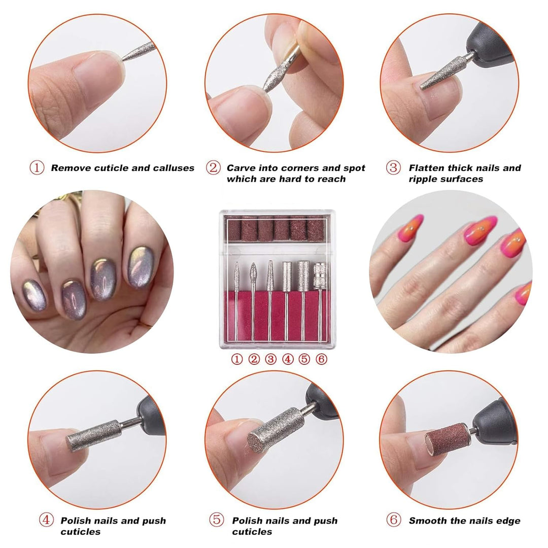 Elektrisch Nagelfräser und Nagelfeile Set 20000 u/min Maniküre & Pediküre für Nagelstudio und Persön