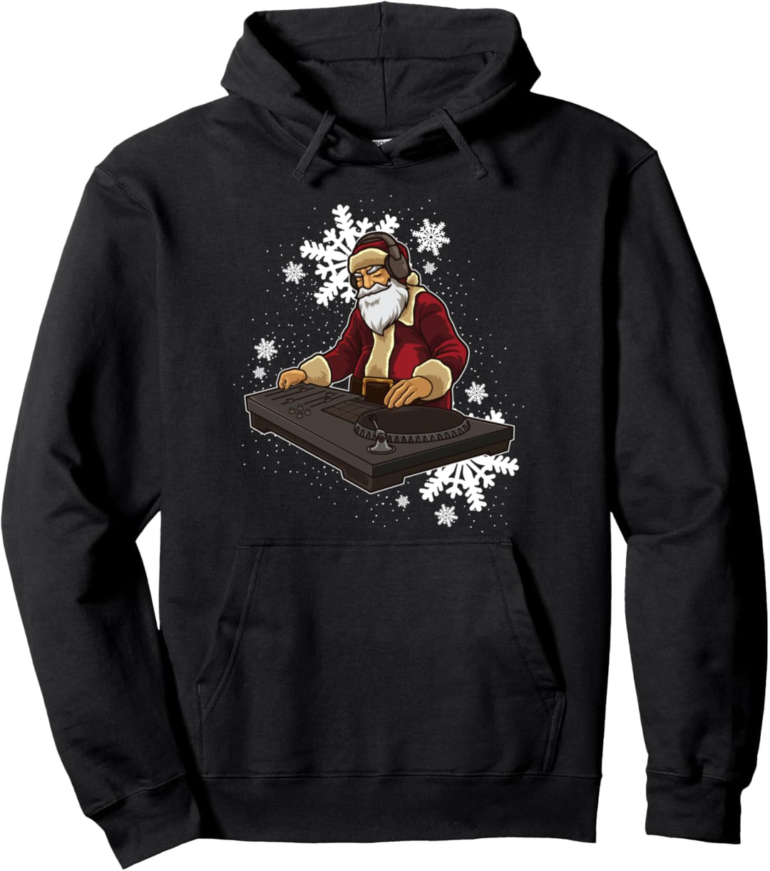DJ Weihnachtsman Live auf der Weihnachts Bühne Pullover Hoodie