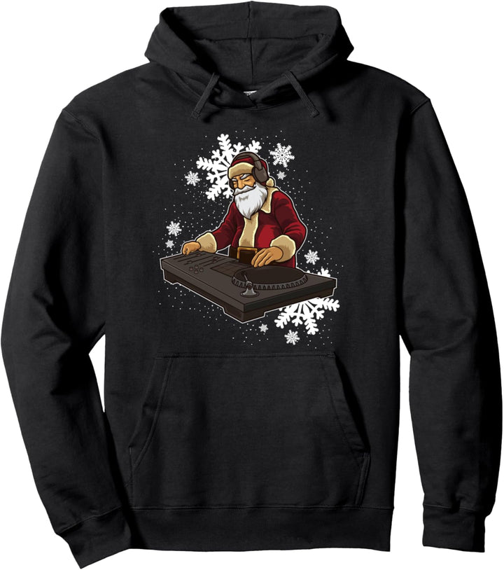 DJ Weihnachtsman Live auf der Weihnachts Bühne Pullover Hoodie