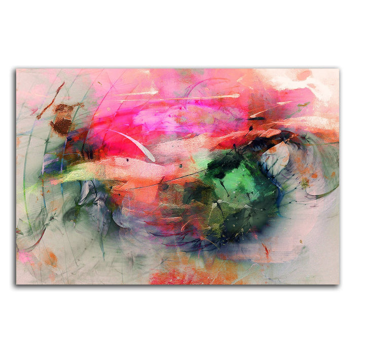 Paul Sinus Art Summerfeeling Kunstdruck Abstrakt419_60x80cm LeinLeinwandbild XXL bunt fertig auf Kei