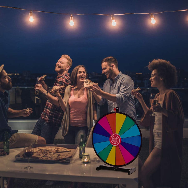 COSTWAY 18" Glücksrad Spielzeug Farbe Rad Spiele für Lotteriespiele Wortspiele, inkl. Radiergummi un