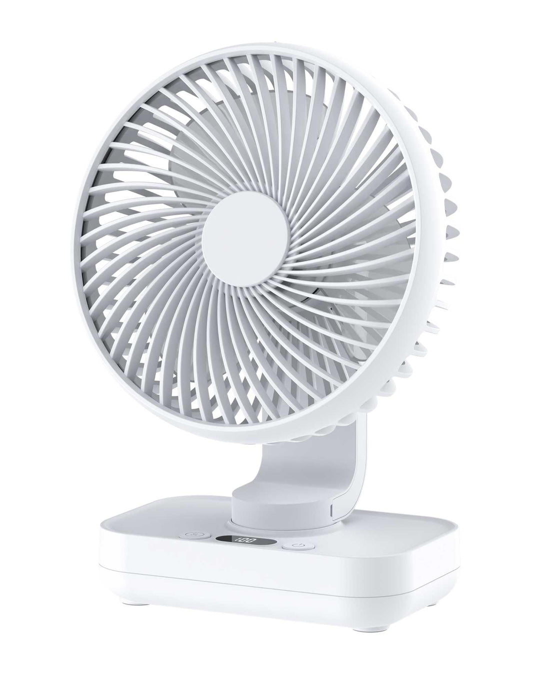 Joneytech Ventilator Leise Automatisch Oszillierend, 4000mAh Akku USB tischventilator 4 Geschwindigk