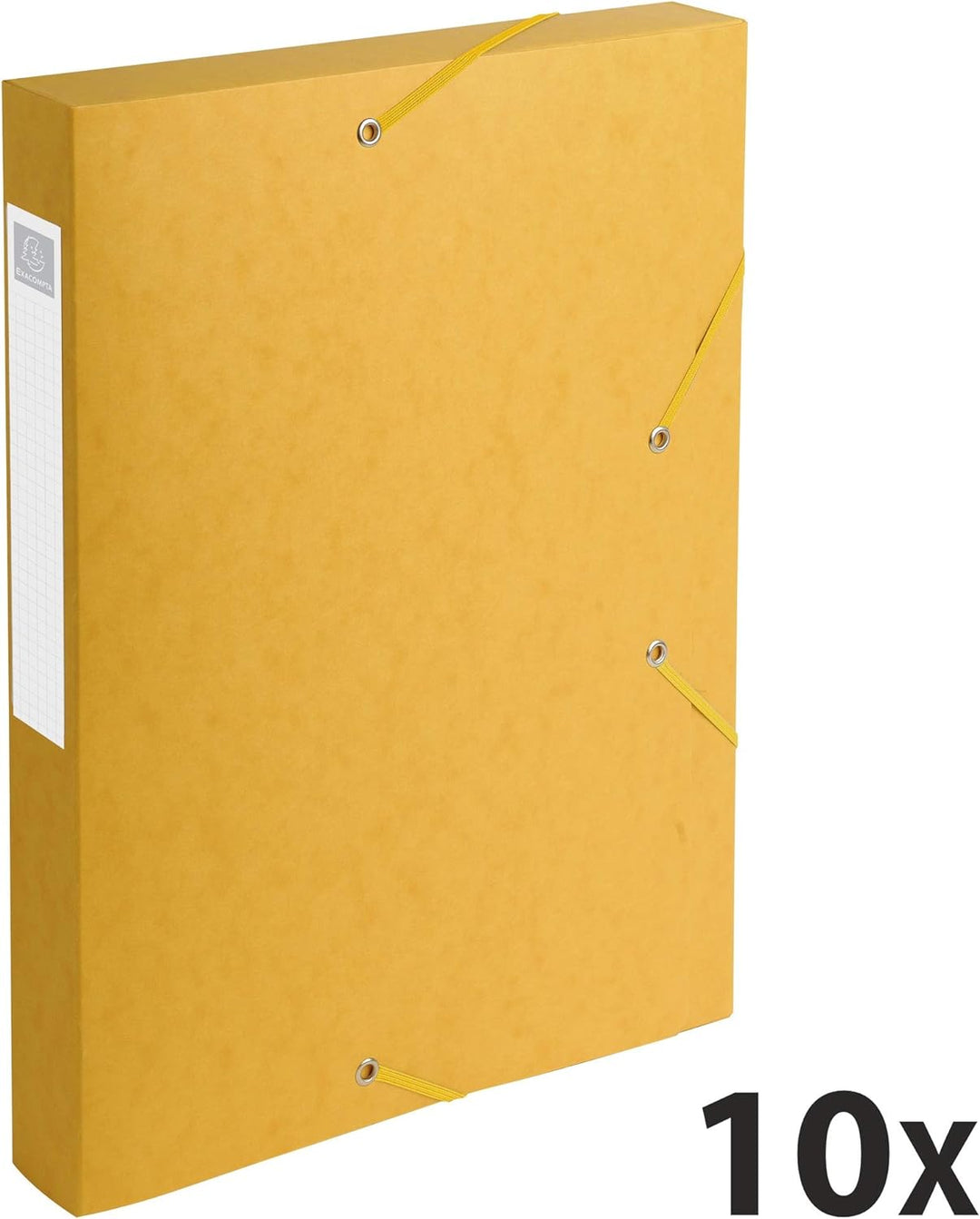 Exacompta 14006H 10er Pack Premium Sammelboxen mit Gummizug 40 mm breit aus extra starkem Colorspan-