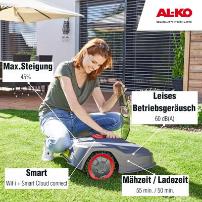 AL-KO Mähroboter Robolinho®1300 W, Schnittbreite 22 cm, Li-Ion-Akku 25,2 V/5 Ah, für Flächen bis 130