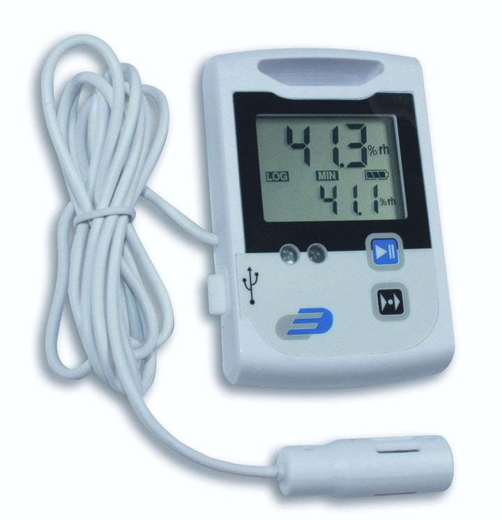 TFA Dostmann LOG110-EXF Datenlogger, für Temperatur und Feuchte, Speicher für 60,000 Datensätze, (L)