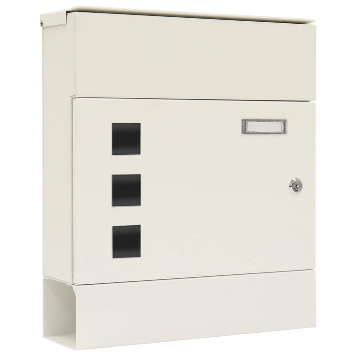 Rottner Briefkasten Globe Weiss mit integrierte Zeitungsrolle, Weiss