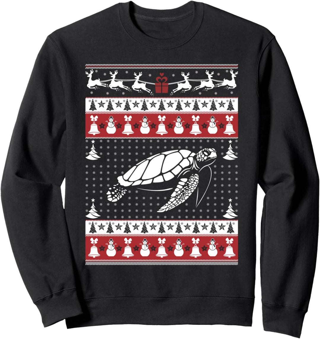 Turtle Ugly Christmas Sweater Xmas T-Shirt - Turtle Sweatshirt