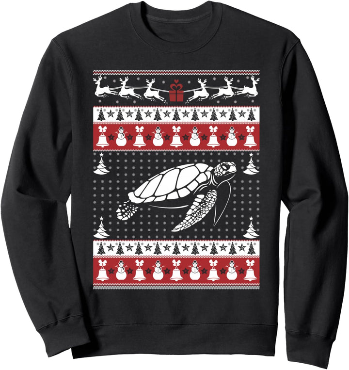 Turtle Ugly Christmas Sweater Xmas T-Shirt - Turtle Sweatshirt