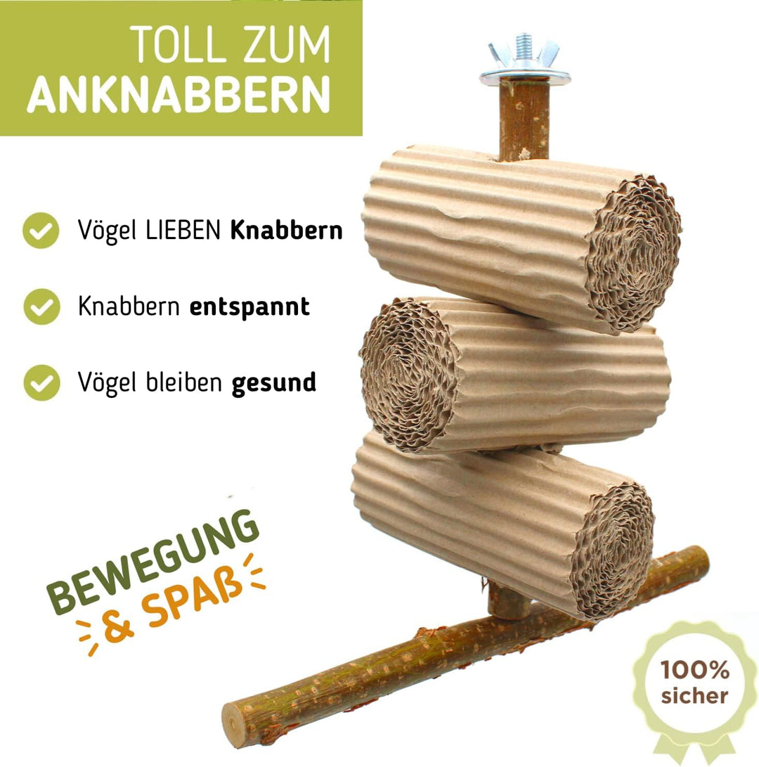 Vogelgaleria® Knabberparadies für Vögel - Ausgiebige Beschäftigung Wird durch diesen Vogelspielplatz